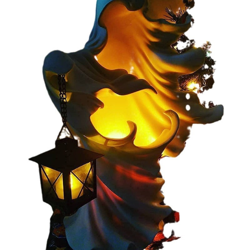 Halloween Witch Resin Lantern Decoration
