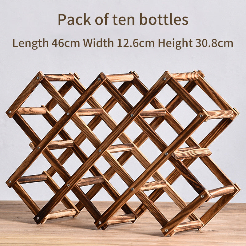 Solid Wood rack for bottles