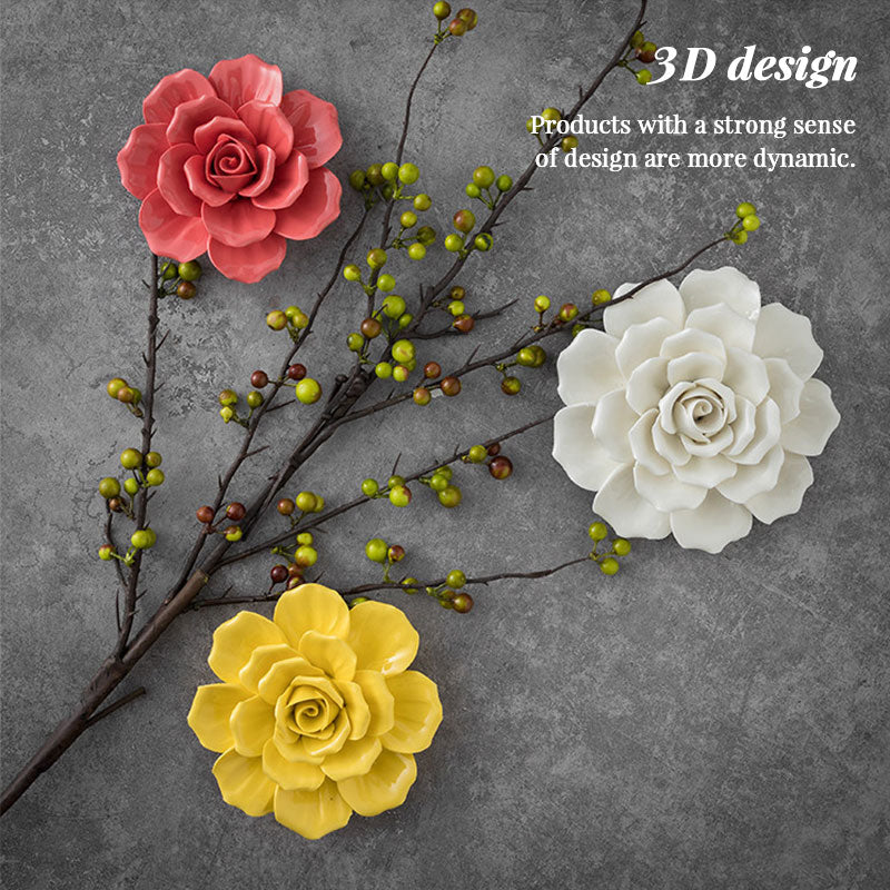 Ceramic 3D Wall Flowers