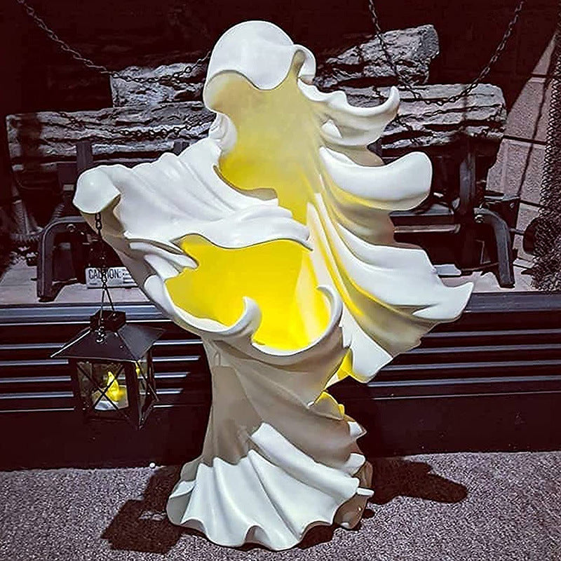 Halloween Witch Resin Lantern Decoration