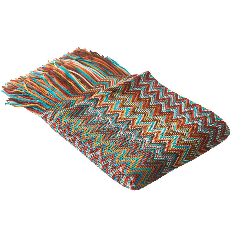 Knitted Bohemian Style Blanket