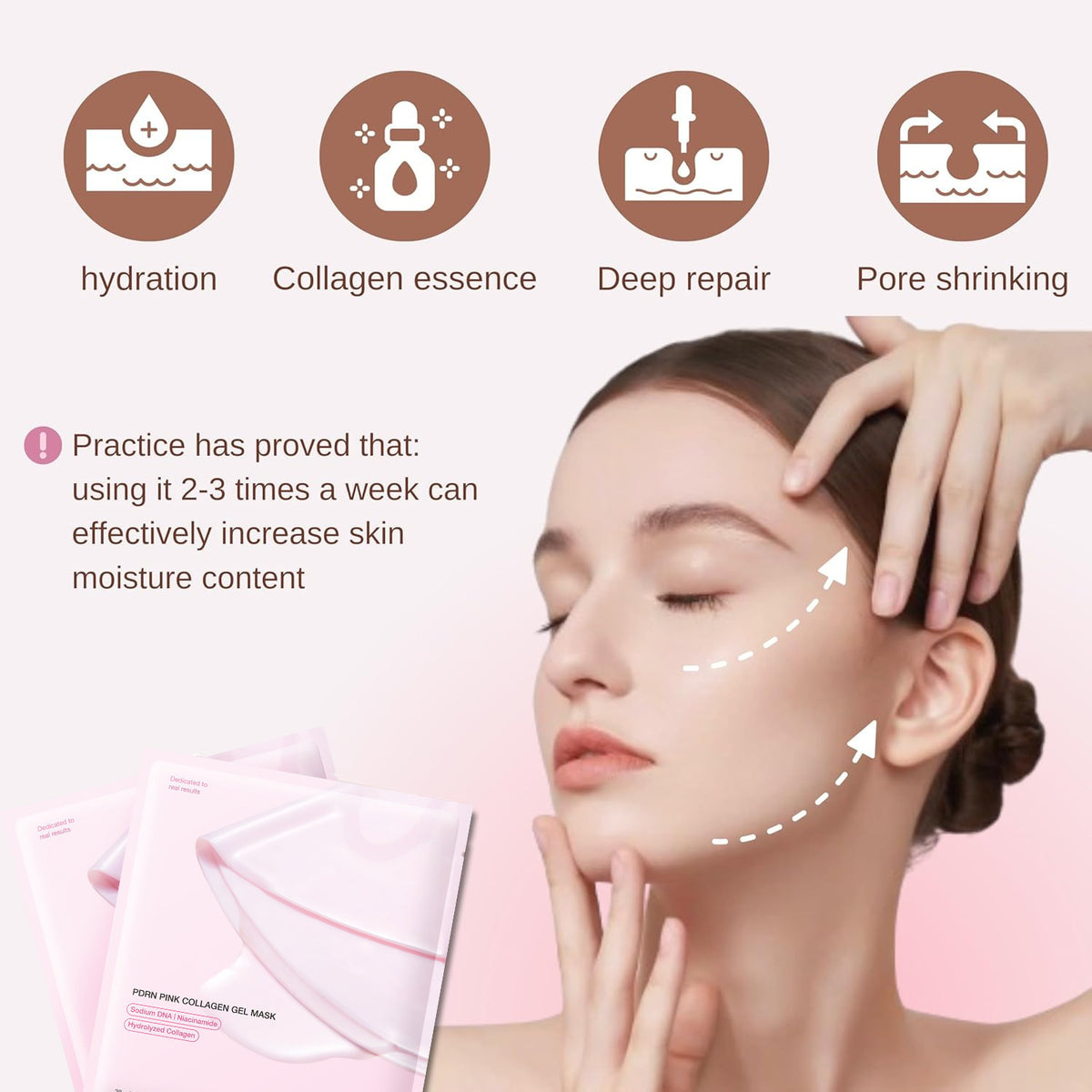 PDRN PINK COLLAGEN GEL MASK.