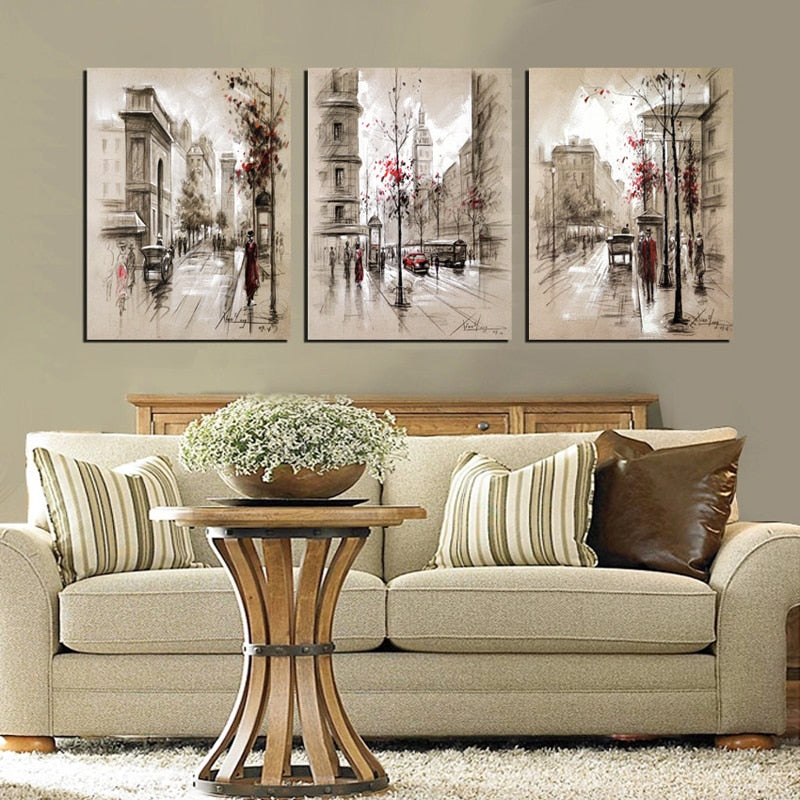 City Street Art- Canvas Prints Modern art - No Frame