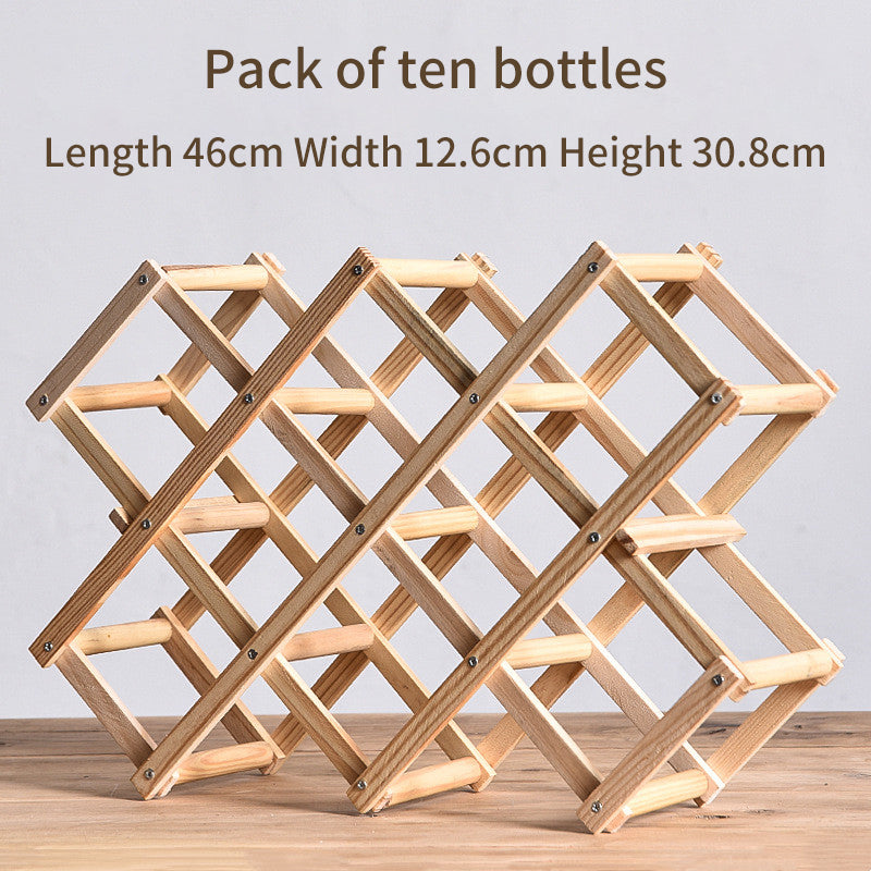 Solid Wood rack for bottles