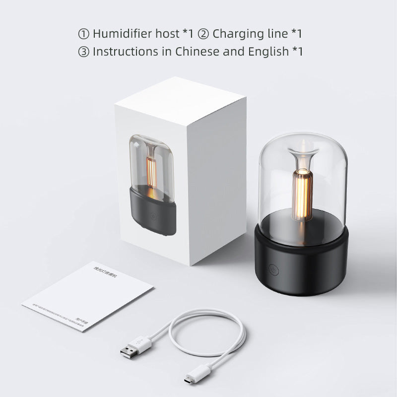 Creative Candle Light Aroma Diffuser USB Humidifier