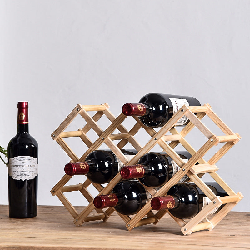 Solid Wood rack for bottles