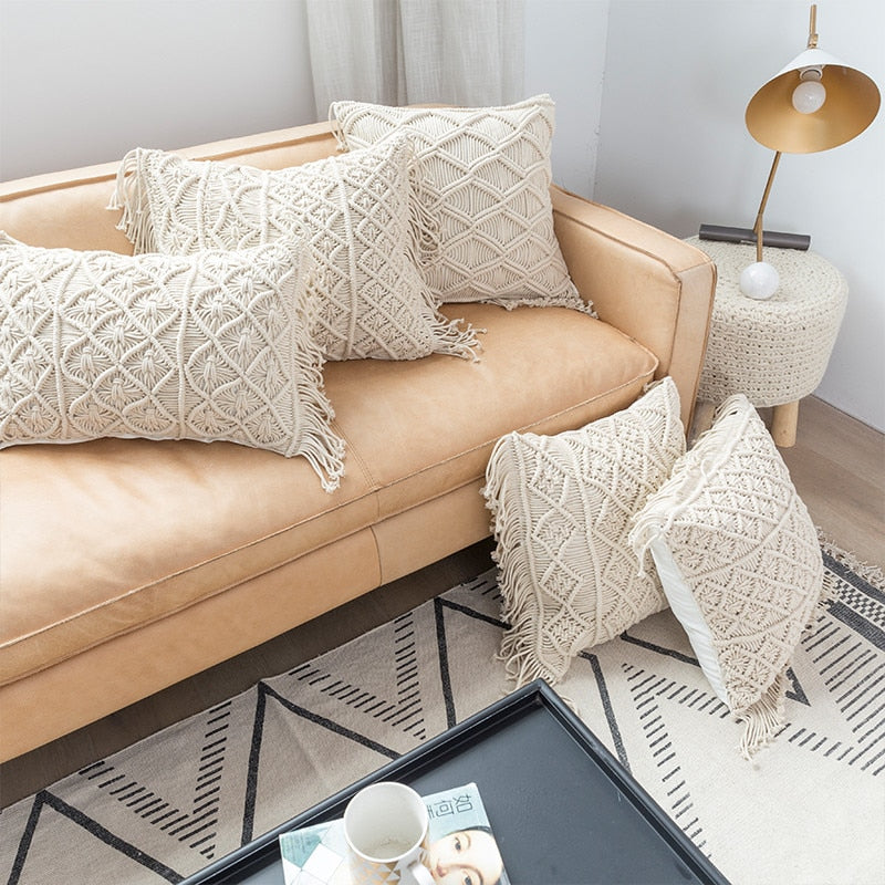Handmade Knitted Decorative Pillows