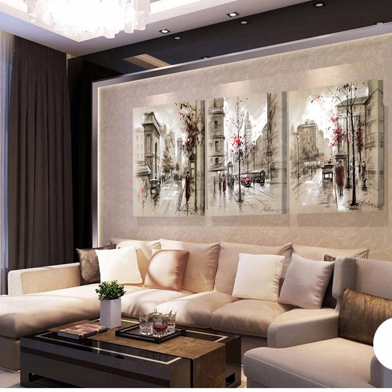 City Street Art- Canvas Prints Modern art - No Frame