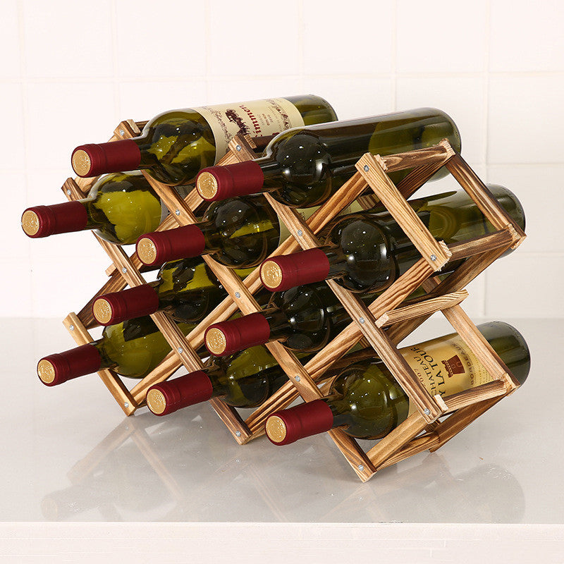 Solid Wood rack for bottles