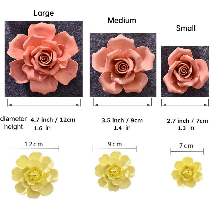 Ceramic 3D Wall Flowers