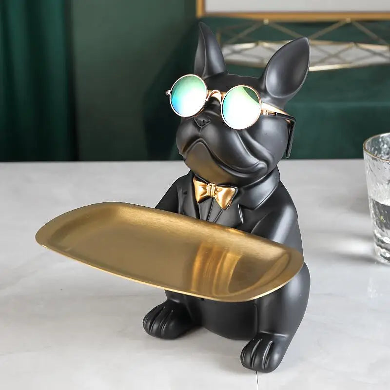 Bulldog Sculptures- serving tray