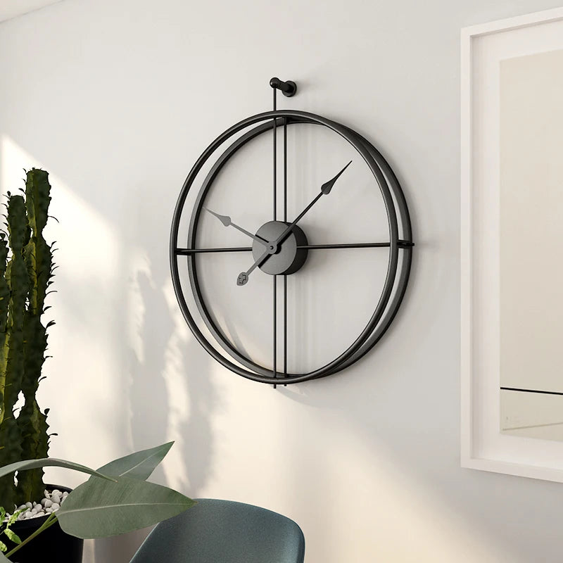 Large Vintage Iron Modern Design clock
