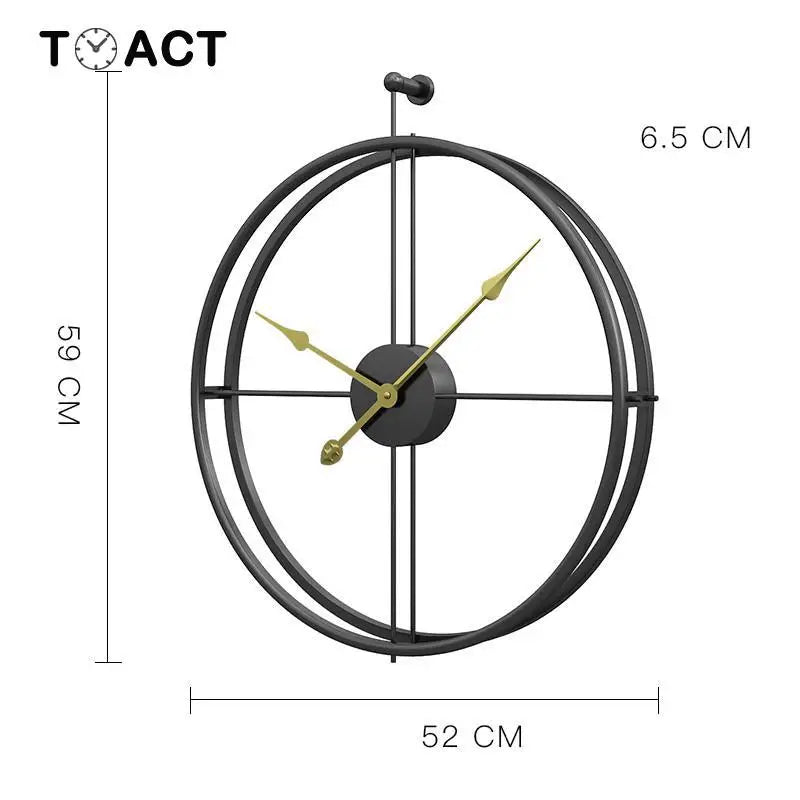 Large Vintage Iron Modern Design clock