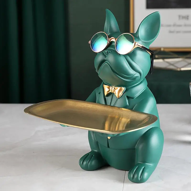 Bulldog Sculptures- serving tray