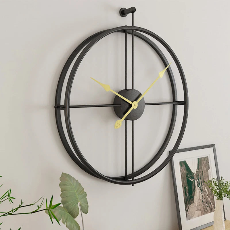 Large Vintage Iron Modern Design clock