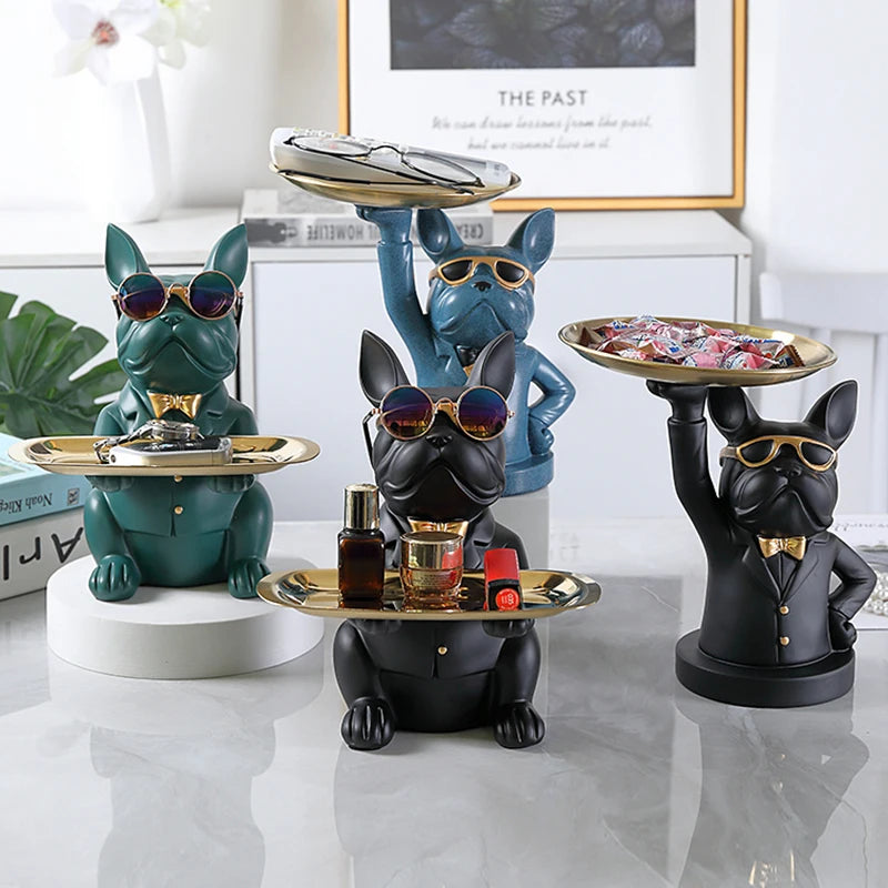 Bulldog Sculptures- serving tray
