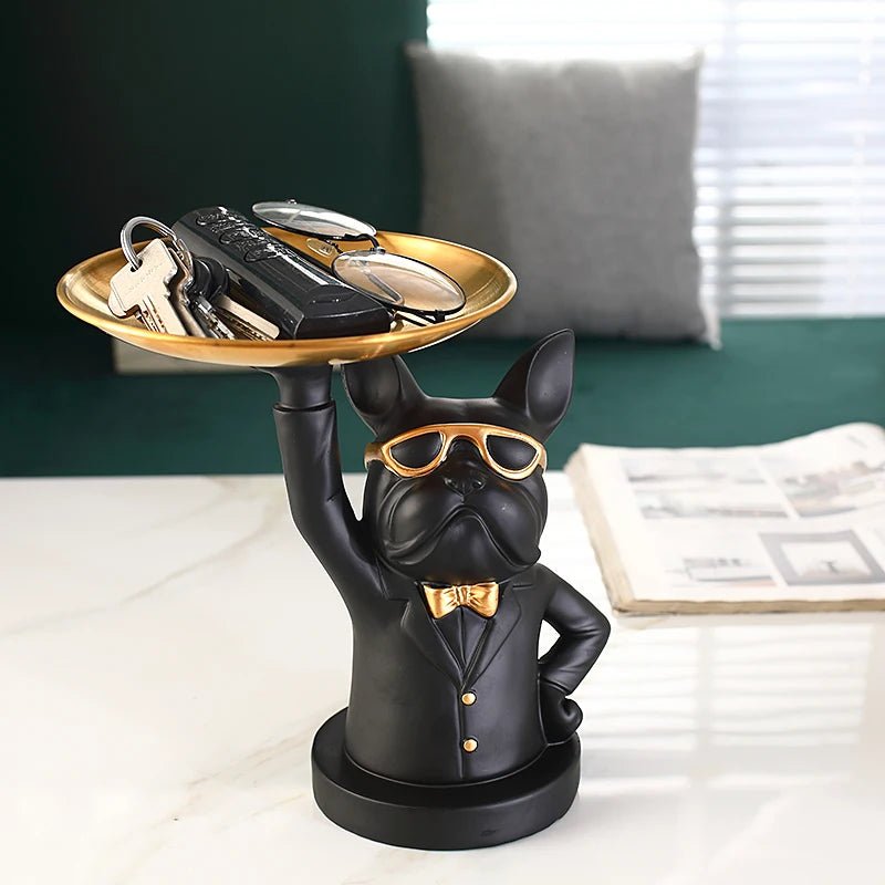 Bulldog Sculptures- serving tray