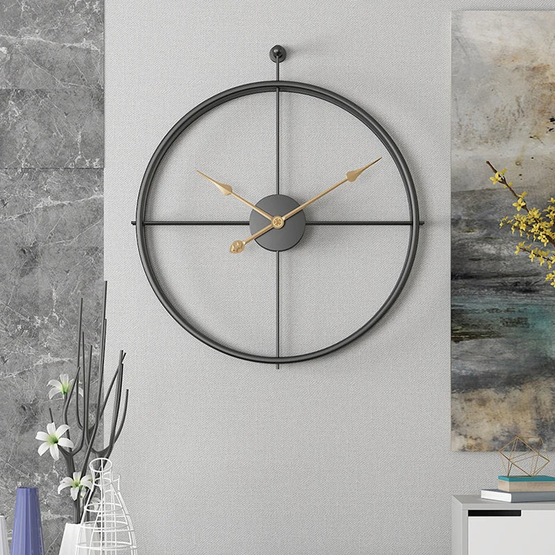 Large Vintage Iron Modern Design clock