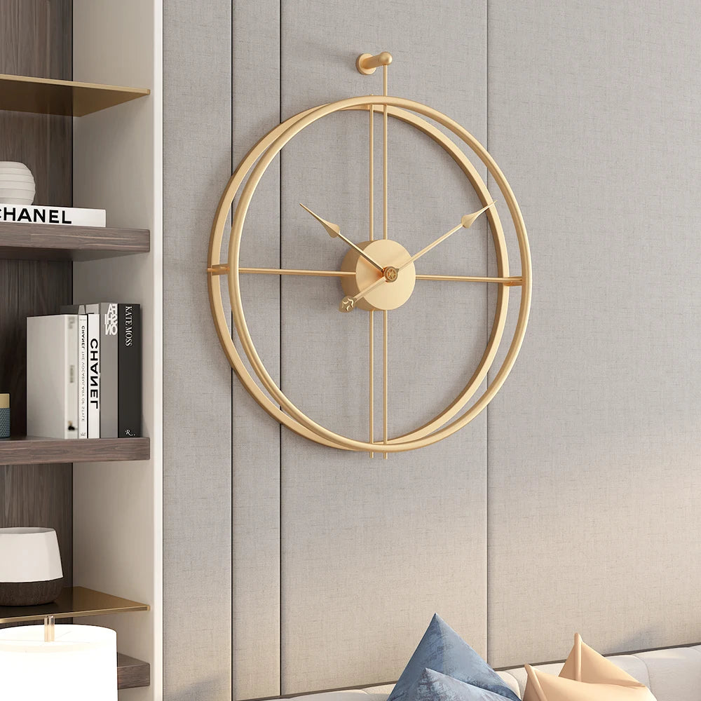 Large Vintage Iron Modern Design clock