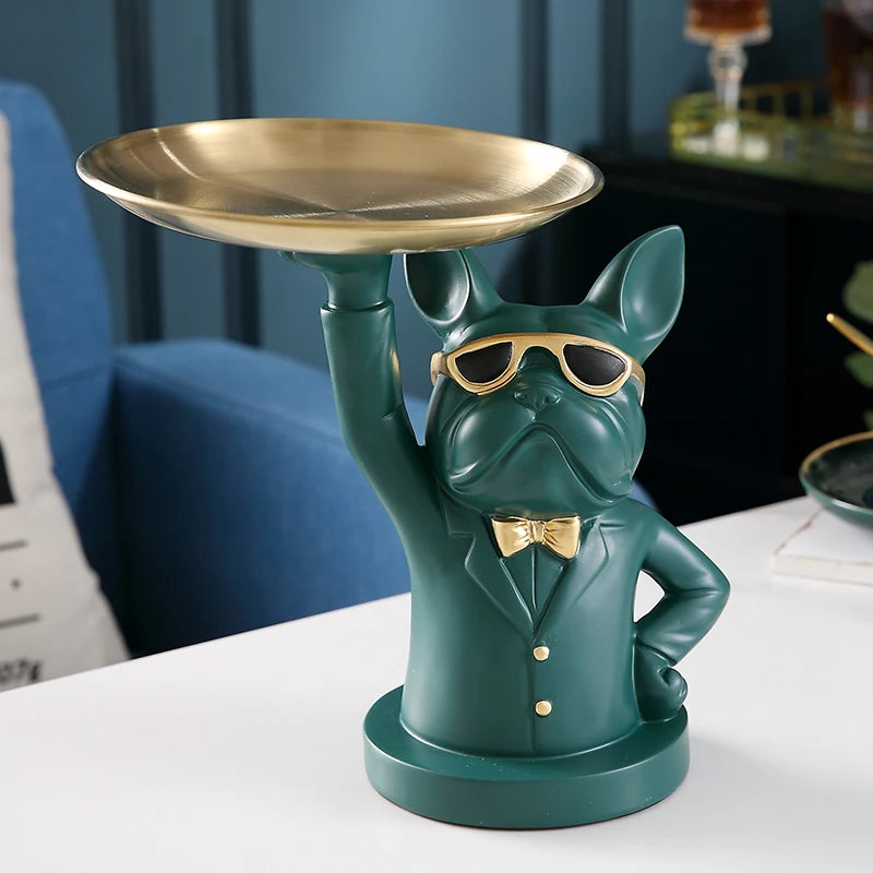 Bulldog Sculptures- serving tray