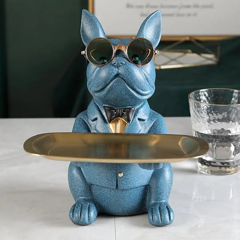 Bulldog Sculptures- serving tray