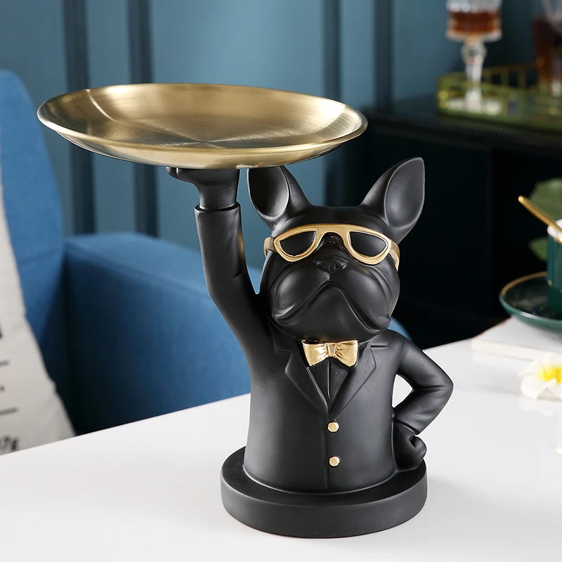Bulldog Sculptures- serving tray